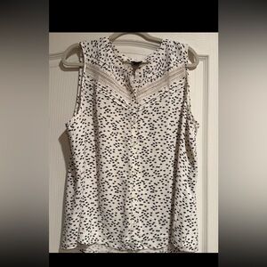 Ann Taylor sleeveless button blouse XXL